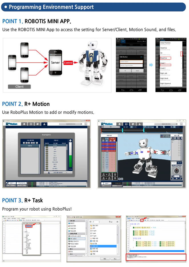 ROBOTIS MINI Programming Environment Support