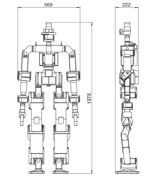 ROBOTIS ThorManG3 Dimensions